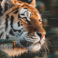 Close-Up of Majestic Tiger in Natural Habitat