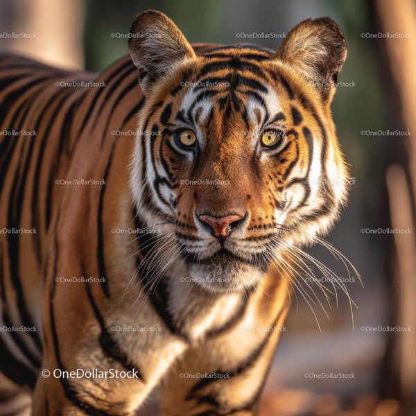 Majestic Bengal Tiger with Striking Stripes in the Wild