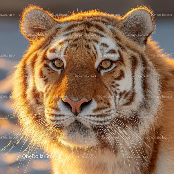 Majestic Tiger in Golden Sunlight