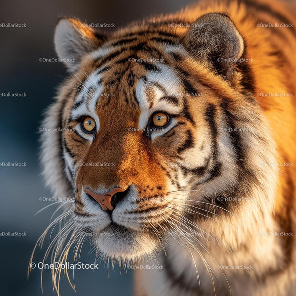 Majestic Siberian Tiger Close-up in the Wild