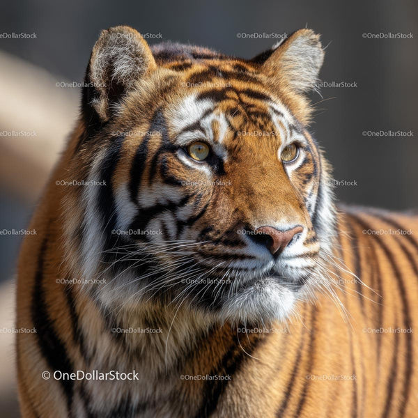 Majestic Bengal Tiger Staring into the Distance