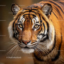 Close-Up Portrait of Majestic Bengal Tiger in Natural Habitat
