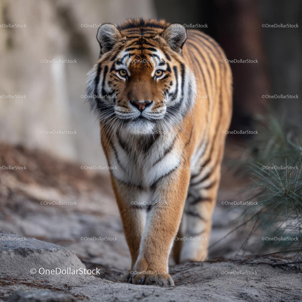 Majestic Siberian Tiger in Natural Habitat