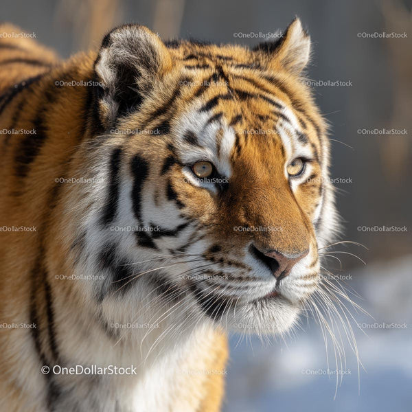 Majestic Siberian Tiger in Natural Habitat