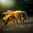 Close-up of Honeybee in Natural Light