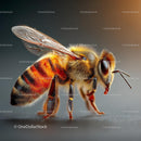 Close-Up of a Honeybee with Vivid Details