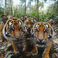 Close-Up of Tigers in Their Natural Jungle Habitat
