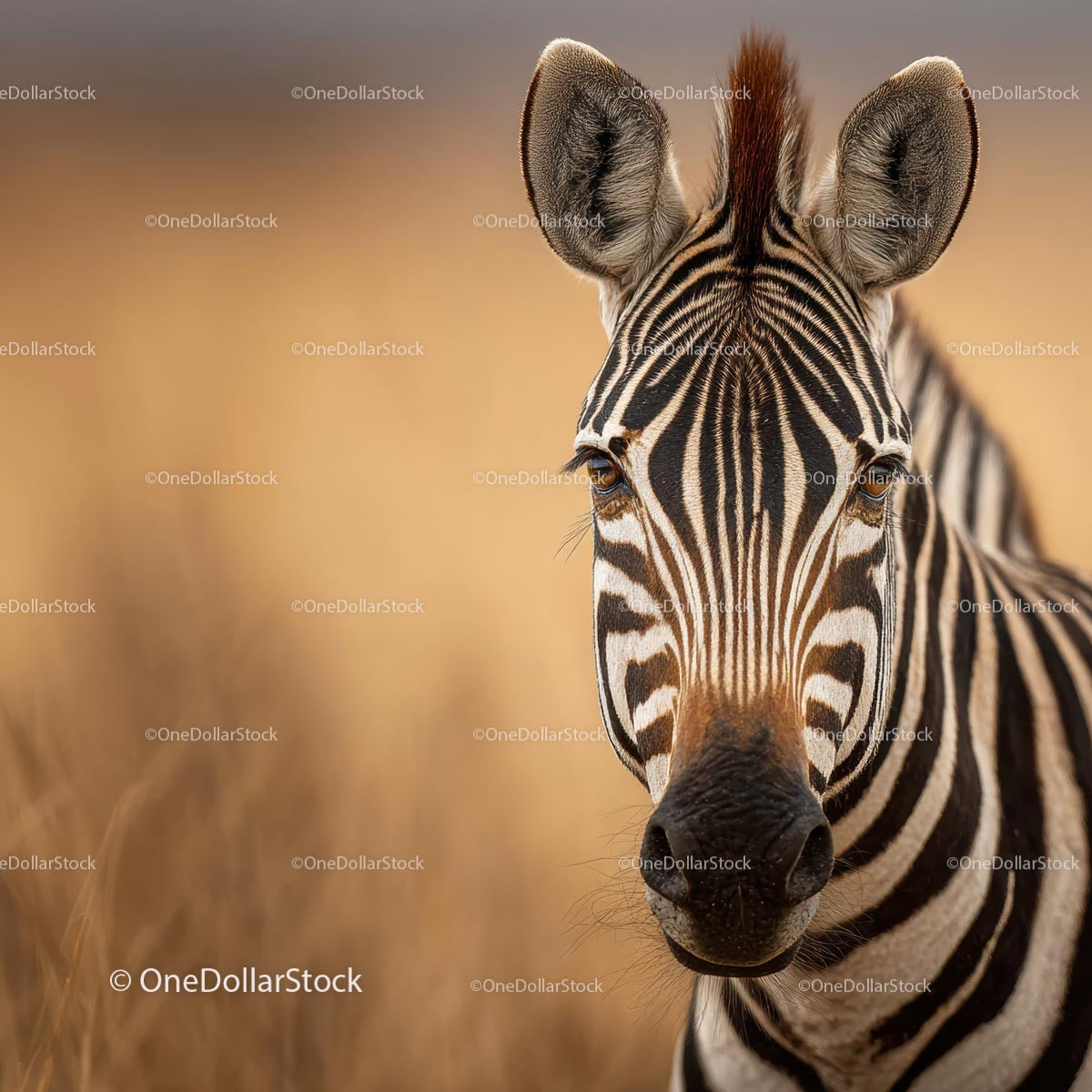 Majestatyczna zebra na afrykańskiej sawannie