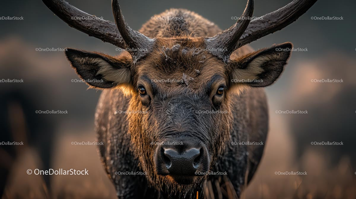 Portret majestatycznego łosia w naturalnym środowisku