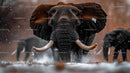 Majestic Elephant Charging Through Wilderness