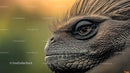 Close-Up Portrait of Majestic Iguana in Natural Light