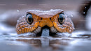 Close-Up of a Snake in Water with Striking Eyes