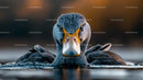 Reflective Mallard Swimming in Serene Lake