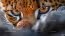Intense Gaze of a Majestic Leopard Close-Up