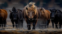 Majestic Icelandic Horses Roaming Free in Nature