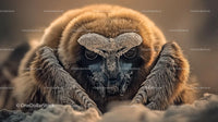 Close-Up of a Brown Tarantula in the Desert