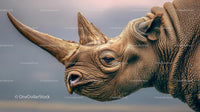 Majestic Rhinoceros in Stunning Close-Up View