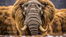 Majestic Elephant with Detailed Textured Skin and Tusks