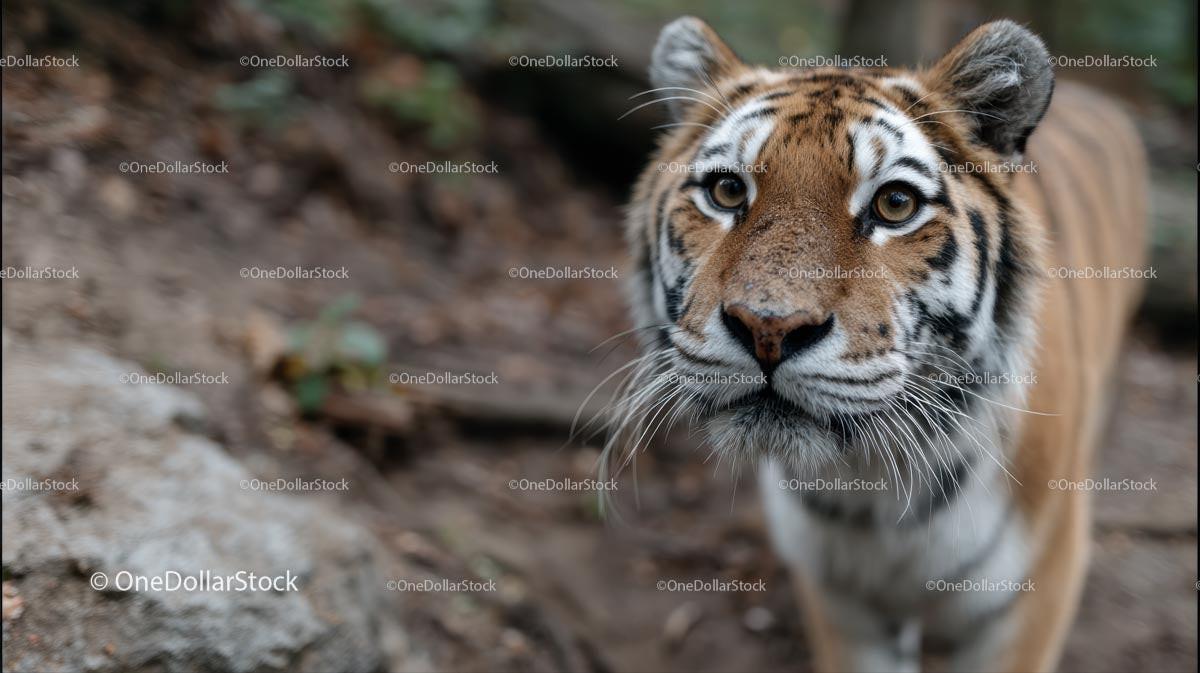 Close-Up of a Majestic Tiger in its Natural Habitat