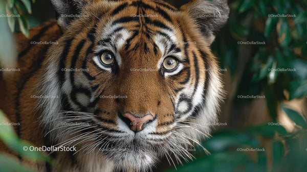 Majestatyczny tygrys bengalski w bujnym lesie
