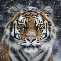 Majestic Tiger in Snowy Winter Setting