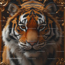 Majestic Tiger Close-Up with Striking Stripes