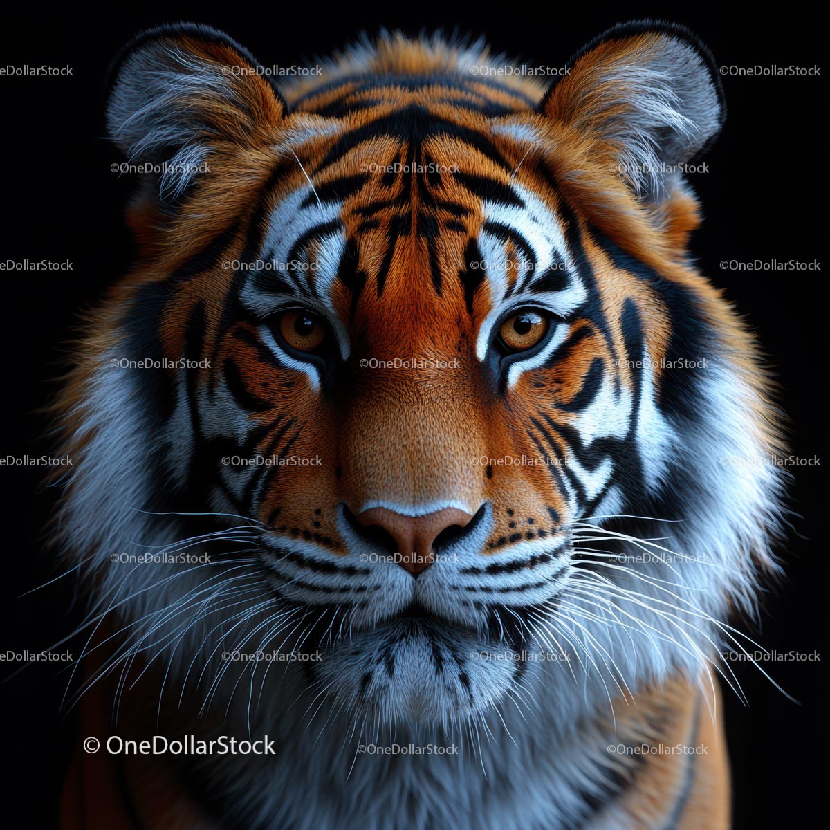 Majestatyczny tygrys bengalski portret z bliska