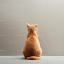Ginger Cat Sitting Calmly Indoors