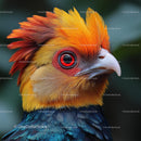 Vibrant Exotic Bird with Striking Colorful Plumage