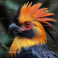 Vibrant Exotic Bird with Ornate Crest in Natural Setting