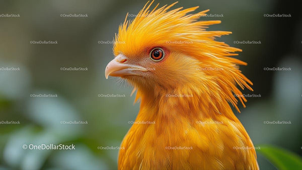 Stunning Orange Bird with Vibrant Plumage