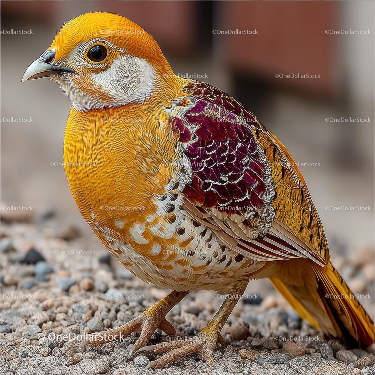 Golden Pheasant with Vibrant and Detailed Plumage