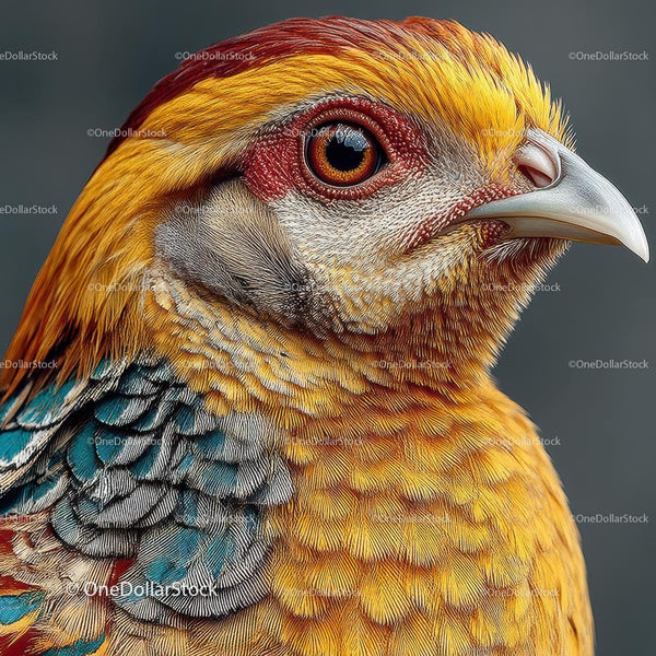 Golden Pheasant with Vibrant Plumage and Striking Colors