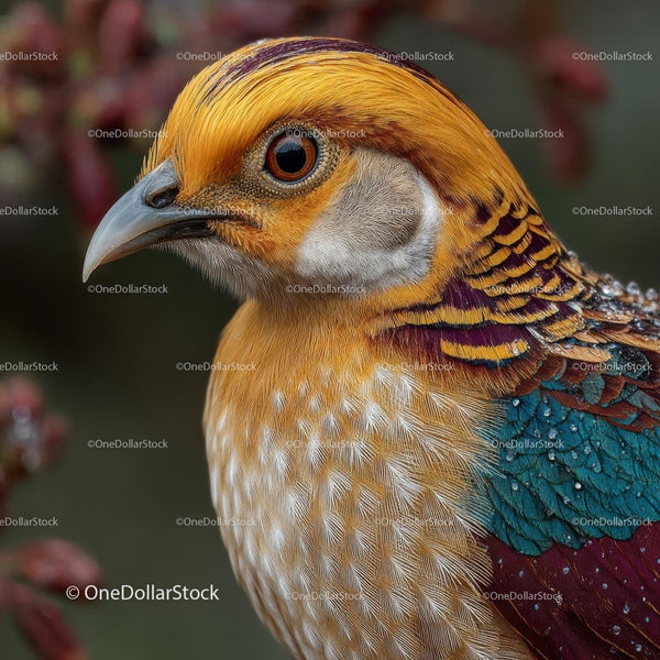 Golden Pheasant with Vibrant Plumage in Nature