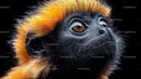 Golden Langur Monkey with Expressive Eyes