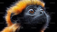 Golden Langur Monkey with Expressive Eyes