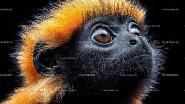 Golden Langur Monkey with Expressive Eyes