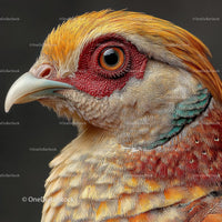 Close-Up of a Colorful Pheasant with Vibrant Plumage