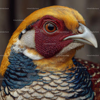 Golden Pheasant with Vibrant Feathers Portrait