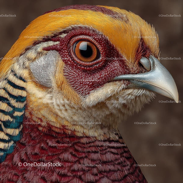 Golden Pheasant Close-Up with Vibrant Plumage