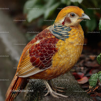 Golden Pheasant with Vibrant Plumage in Natural Setting