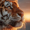 Majestic Tiger in Golden Sunset Light