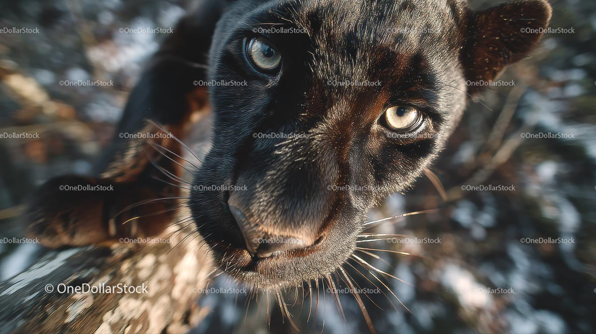 Black Panther with Intense Gaze