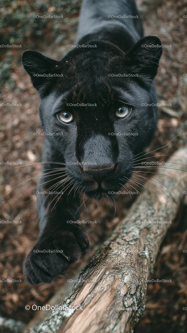 Close-Up of a Magnificent Black Panther in the Wild