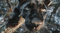 Close-Up of Intense Black Panther in Natural Habitat