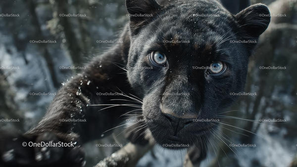 Close-up of a Black Panther in the Wild