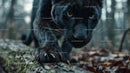 Majestic Black Panther Stepping Through Forest