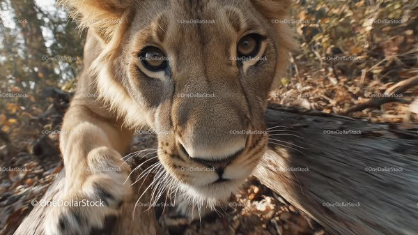 Close-Up of a Majestic Lioness in the Wild