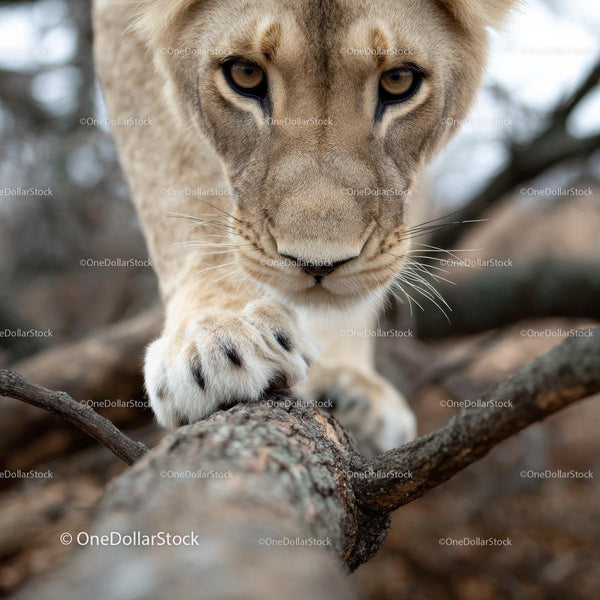 Close-Up of a Majestic Lion in the Wilderness