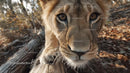 Close-Up of a Young Lion in the Wilderness